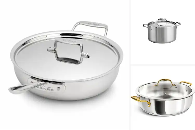 Detailed view of Best 6-Quart Stainless Steel Essential Pans With Lids