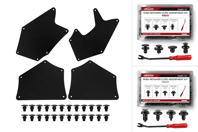 Detailed view of Best Fender Liner Shields with Clips