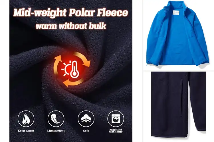Detailed view of Best Kids Warm Fleece Zip-Ups