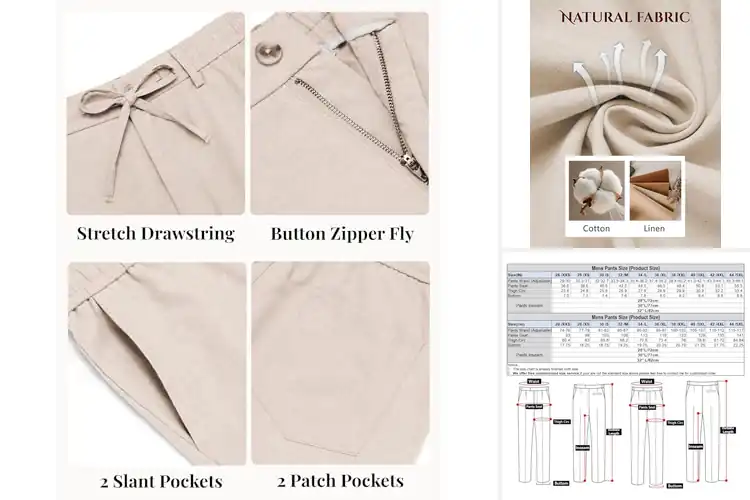 Detailed view of Best Mens Linen Trousers: 10 Cool Fits Tested & Reviewed