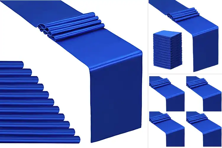 Detailed view of Best Royal Blue Table Runners for Stunning Home Decor
