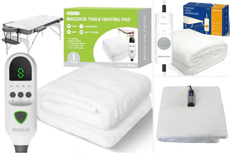 Detailed view of Best Soft Fleece Massage Table Heating Pads