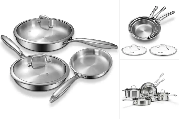 Detailed view of Best Stainless Steel Essential Pans With Lids